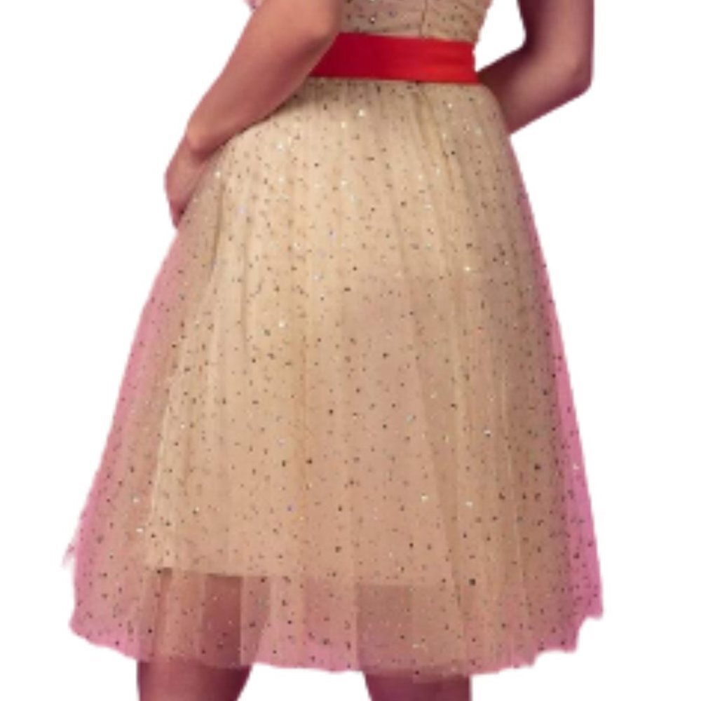 SALE NWT Beside Couture by Gemy ED 1552SD Tulle Prom Dress Nude Size 20 - Picture 6 of 7